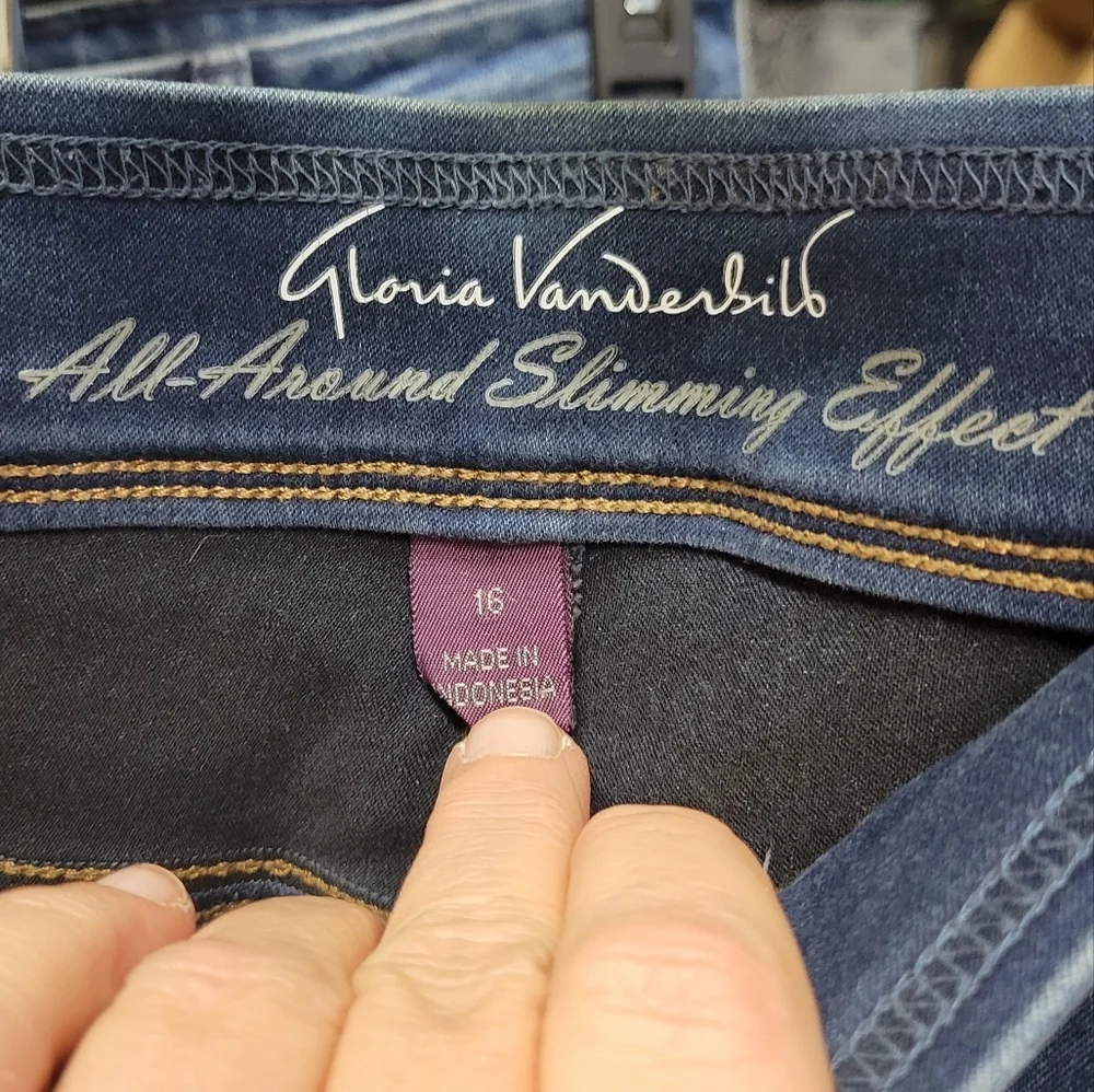Gloria Vanderbilt 16 Stretchy Jeggings Blue Jeans - Picture 6 of 10